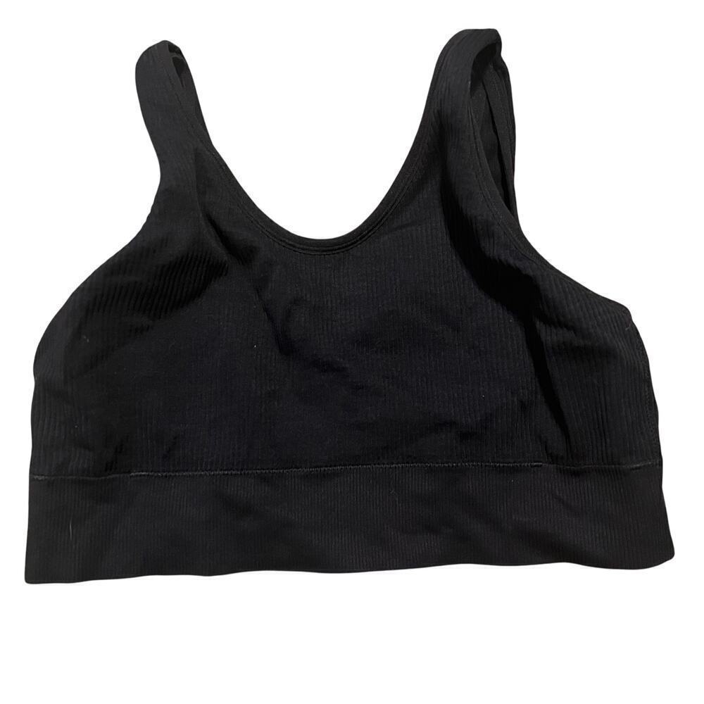 Aerie Black Ribbed Sports Bra. Size XL